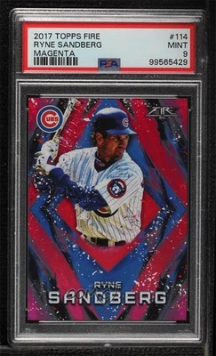 2017 Topps Fire Magenta /25 Ryne Sandberg #114 PSA 9 MINT HOF - Image 1 of 2