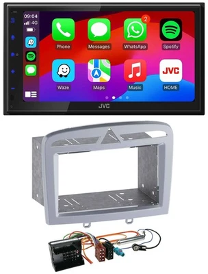 JVC Bluetooth USB MP3 2DIN DAB Autoradio für Peugeot 308 09-13 warmsilber - Bild 1 von 4