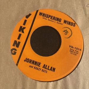 JOHNNIE ALLAN Whispering Winds / Somebody Else 45 VIKING VG++ - Picture 1 of 2