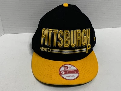 Pittsburgh Pirates Snapback Hat Cap Black Yellow Gold 9Fifty MLB Merch! - Image 1 of 4