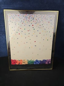 Peticov Spring Light Poster Print Gold Print Metal Framed Behind Glass 25" X 19" - Picture 1 of 4