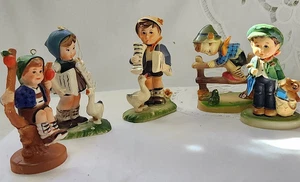Vintage Kurt S Adler 5 Figuren Ornamente Hongkong / MCM Hummel wie 4 Jungen 1 Mädchen - Bild 1 von 17