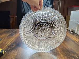 Vintage Anchor Hocking "Stars & Bars" Glass Serving Platter 12" - Picture 1 of 6