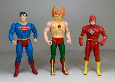 Lote de 3 Figuras de Acción DC Super Powers De Colección - Superman 1984, Hawkman, Flash Foto 1 de 4