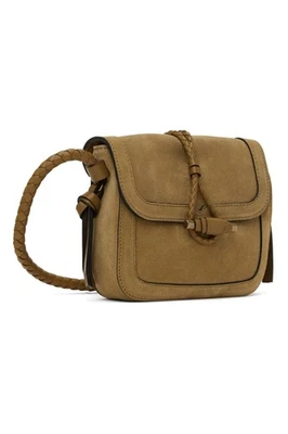 NUEVO CON ETIQUETAS NUEVO Bolso de Hombro Isabel Marant Vigo Solapa Marrón Gamuza Foto 1 de 4