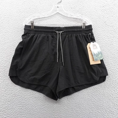 Shorts Avalanche 3 polegadas tecido leve ativo médio preto feminino cordão novo com etiquetas - Imagem 1 de 4