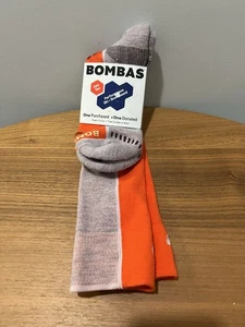 NEW Bombas Knee High Socks Midweight Size Large Orange Merino Wool Blend - Picture 1 of 4
