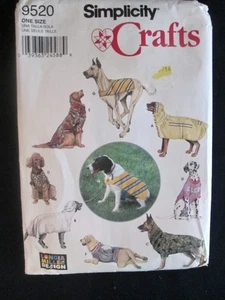 SIMPLICITY CRAFTS "LARGE SIZE DOG CLOTHES" PATTERN- NEW UNUSED - Picture 1 of 5