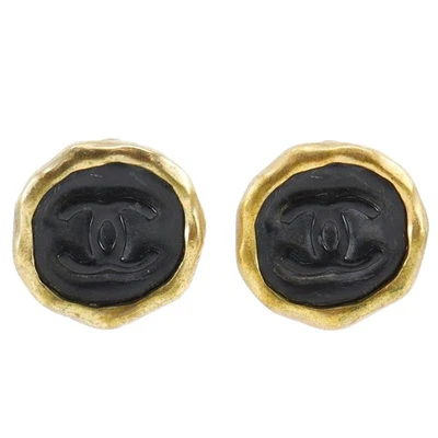 Pendiente marca CHANEL COCO vintage enchapado en oro negro 23,1 g para mujer - Imagen 1 de 4