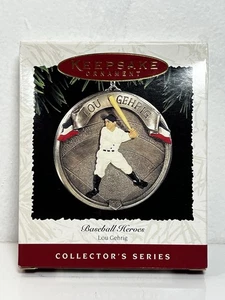 1995 Hallmark Keepsake Béisbol Héroes Lou Gehrig Yankees Adorno de Navidad - Imagen 1 de 4