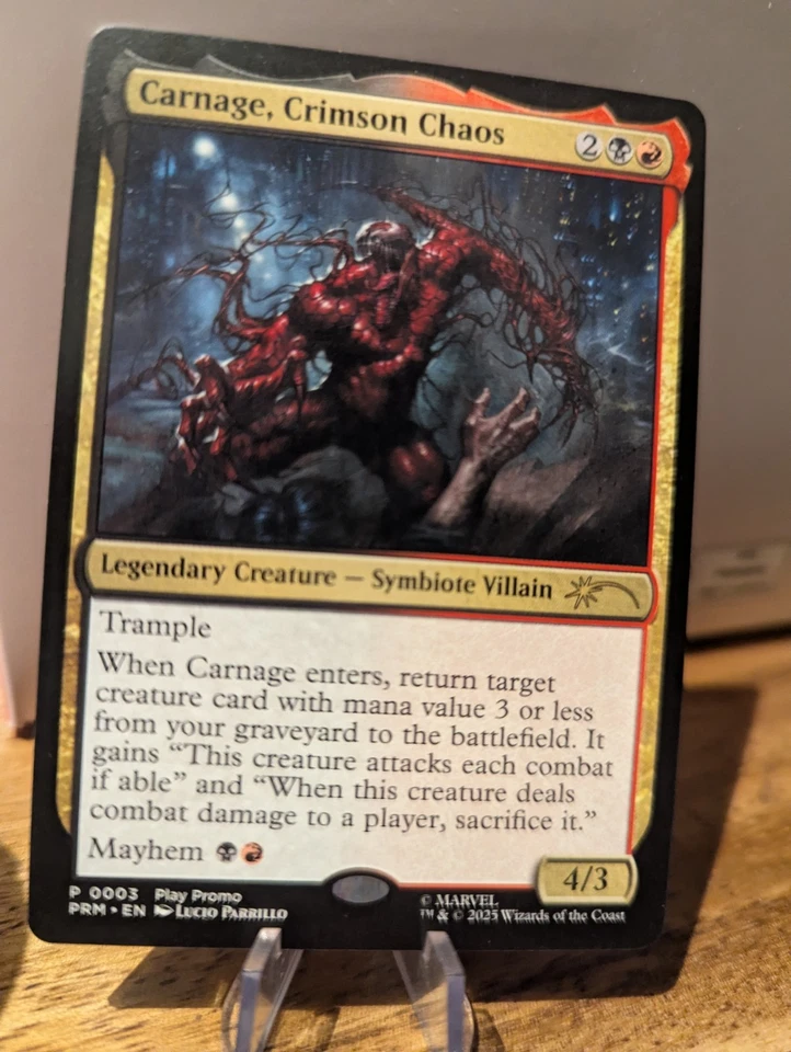 MTG Spider-Man Carnage, Crimson Chaos Play Promo Magic The Gathering P0003 - Image 1 of 1