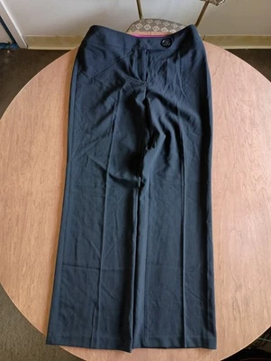 Pantalones de trabajo de oficina Worthington Petite elásticos negros para mujer talla 6P Foto 1 de 4