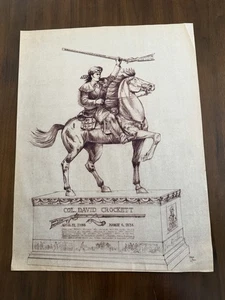 David David Crockett Statue Denkmal Konzept Kunst Skizze von Joseph Musso Kopie - Bild 1 von 6