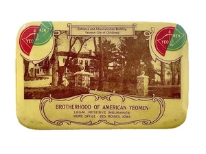 Vintage Advertising Pocket Mirror Brotherhood of American Yeomen Des Moines Iowa - Picture 1 of 4