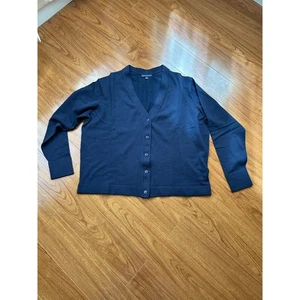 Brooks Brothers Damen XL Pima Cotton Cardigan Pullover Navy Classic Preppy - Bild 1 von 6