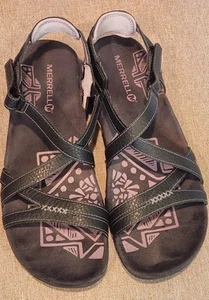 Merrell Black Lilac Keepsake Leather Sandals Women's US Size 10 - Picture 1 of 4