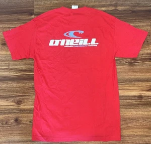 Vintage 90s O’Neill Oneill Logo Surfing Red T-shirt Sz L Surf - Picture 1 of 6