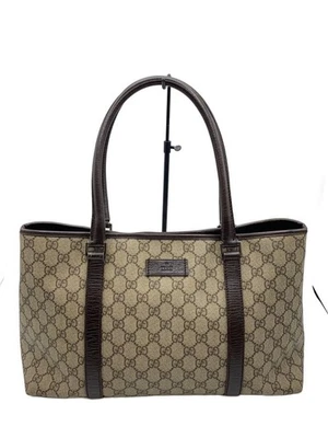 Gucci Shoulder Hand Bag Brown Leather Small Purse Vintage Authentic - image 1 of 4