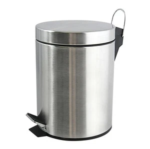 Treteimer 5L Edelstahl Mülleimer Kosmetikeimer Badeimer Abfalleimer Eimer - Bild 1 von 5