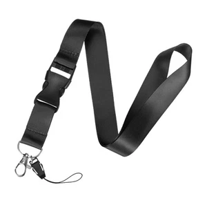 1-Pack Lanyard for Keys, Black Keychain Long ID Badges Neck Lanyard Strap - Picture 1 of 6