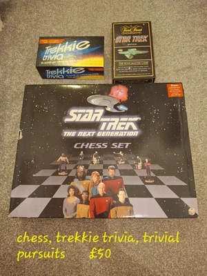 Sar Trek Chess Star Trek Trivial Pursuits Trekkie Trivia. Board Games - Image 1 of 3