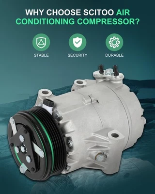 Compresor de aire acondicionado con embrague para Chevrolet Malibu 2004-2006 Pontiac G6 2005-2006 Foto 1 de 4