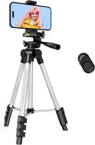 44-Inch Phone Tripod with Wireless Remote - Picture 1 of 5