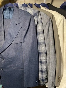 Lot 6 Men’s Blazers / 2 piece Suits Pants. 42 S 34 S David Taylor, Van Carr, Etc - Picture 1 of 17