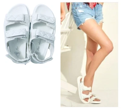 Sandálias acolchoadas brancas sustentáveis GB The Change Earth Day tamanho 8 - Imagem 1 de 2