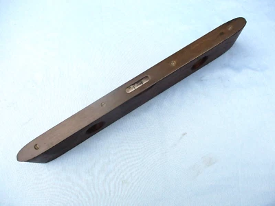 RARE MAYES BROS. TOOL MFG. CO. TORPEDO LEVEL - MAHOGANY BODY - BRASS PLATES - Image 1 of 4