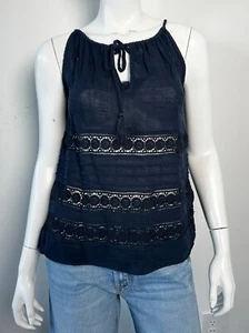 Sundays Demi Tank Sleeveless Cotton Crochet Size Medium - Picture 1 of 4