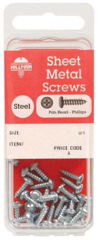 Hillman 5397 Pan Head Phillips Sheet Metal Screw #4 x 3/8 L in. (Pack of 10) Cover