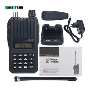 IC-V80E 5W 10KM VHF Ricetrasmettitore Radio Marina Walkie Talkie con Allarme di Emergenza - Foto 1 di 8