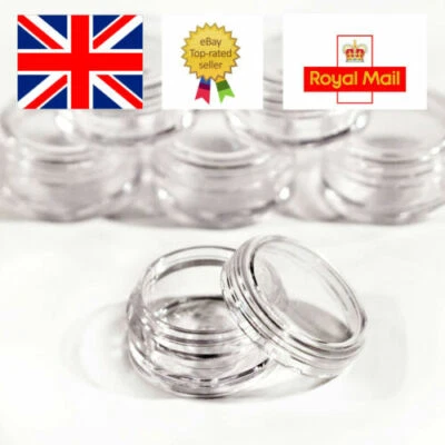 JAGUA LTD 10ml 10g Plastic Sample Pot Jar Glitter Make Up Cosmetic Nail Art gel Travel jfc