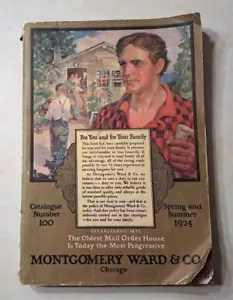 Vintage Montgomery Ward Katalog Frühjahr und Sommer 1924 Stationen #100 Antik - Bild 1 von 20