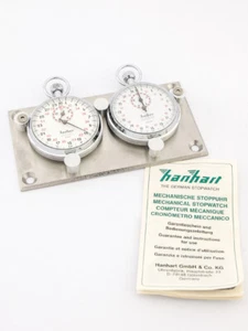 Hanhart Rallye Stoppuhr 1/10 Sek  3 Steine Shockproof - Picture 1 of 5