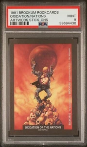 1991 RockCards Brockum Artwork Stick-Ons, Oxidation.. Megadeath PSA 9 - Picture 1 of 2