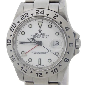 Reloj para hombre Rolex Explorer II 16570 de acero inoxidable banda esfera blanca 40 mm - Imagen 1 de 7