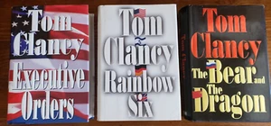 TOM CLANCY BOOKS 3 - Executive Orders, Rainbow Six, Bear & The Dragon HC DJ - Foto 1 di 13