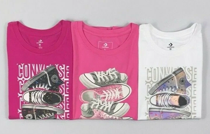 NEW Girl's Youth Converse Short Sleeve Cotton T-Shirt - Image 1 of 1