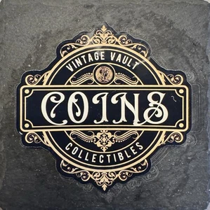 Vintage Tresor Münzen Aufkleber - Bild 1 von 1