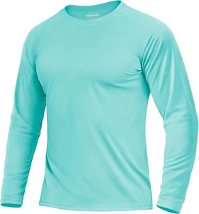 Men'S UPF 50+ Sun Protection UV SPF Shirts Long Sleeve Lightweight Quick Dry Swi - Picture 1 of 6