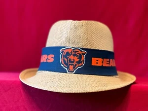 NFL Chicago Bears Unisex Sommer Fedora Panama Strohhut mit Band - Bild 1 von 32