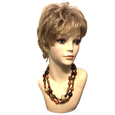 Collar Cookie Lee Madera Kuku Nuez Cuentas Tonos Tierra Boho Bohemio 40" Foto 1 de 4