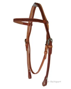 Western Imports Westerntrense Snake Tooling - Trense Westernzaum Full Blood marrón - Imagen 1 de 2