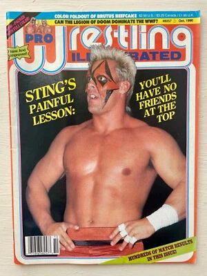 Pro Wrestling Illustrated Magazine October 1990 Sting WWF WCW NWA WWE Poster  — 第 1/4 张图片