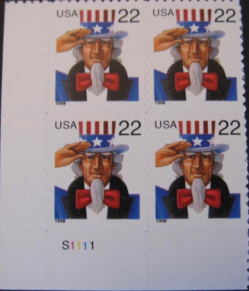 1 #3259 .22 UNCLE SAM PB OF 4. BIN $1.79. - Image 1 of 1