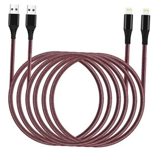 2Pack for iPhone Charger Cable 10 Ft,Long Lightning for Apple Charging 10ft-Red - Picture 1 of 7