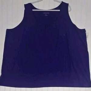 Catherines Suprema Tank Top Shirt Blouse Purple Size 5X Stretch Knit - Picture 1 of 12