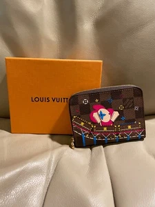 Louis Vuitton LV Xmas Rollercoaster Vivienne Zippy Purse Wallet Authentic NEW - Picture 1 of 8